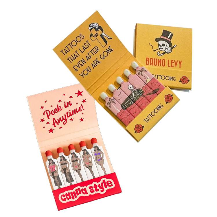 5-Stem Novelty Book Match w/Printed Stems 1