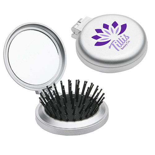 Travel Disk Brush & Mirror 5