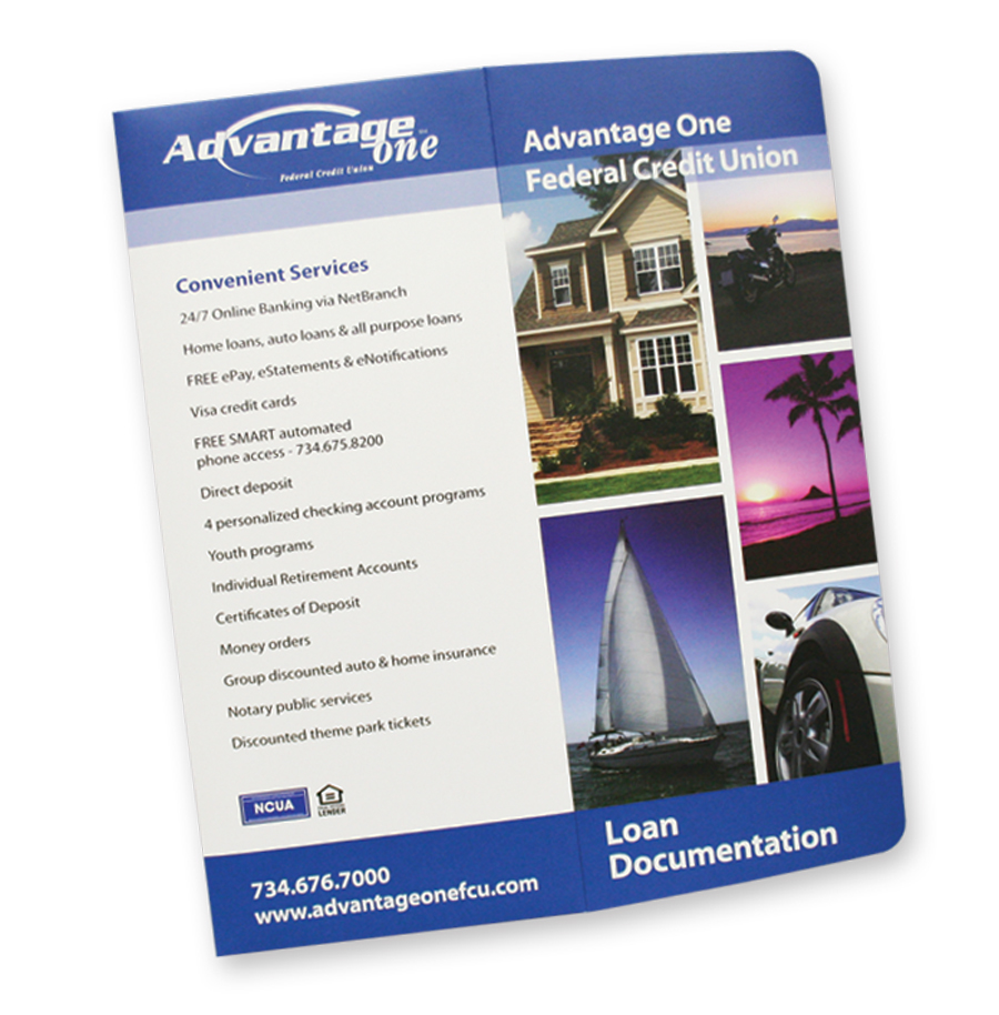 Document Folder Printed Full Color 4CP Paper Wallet (4-1/2" x 10-1/4") 2