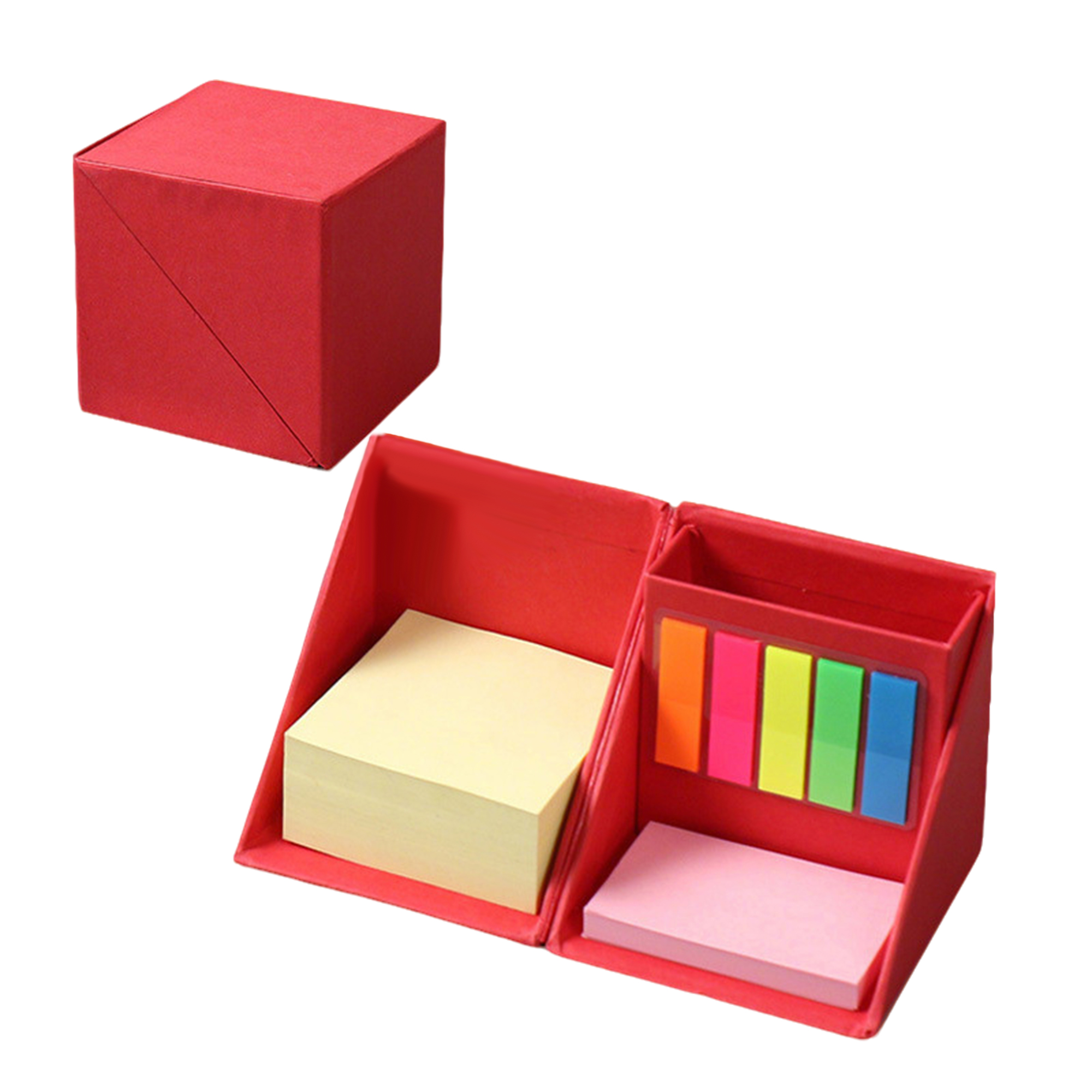 Kraft Desktop Sticky Note Set With Pen Holder 3.15" Cube 4