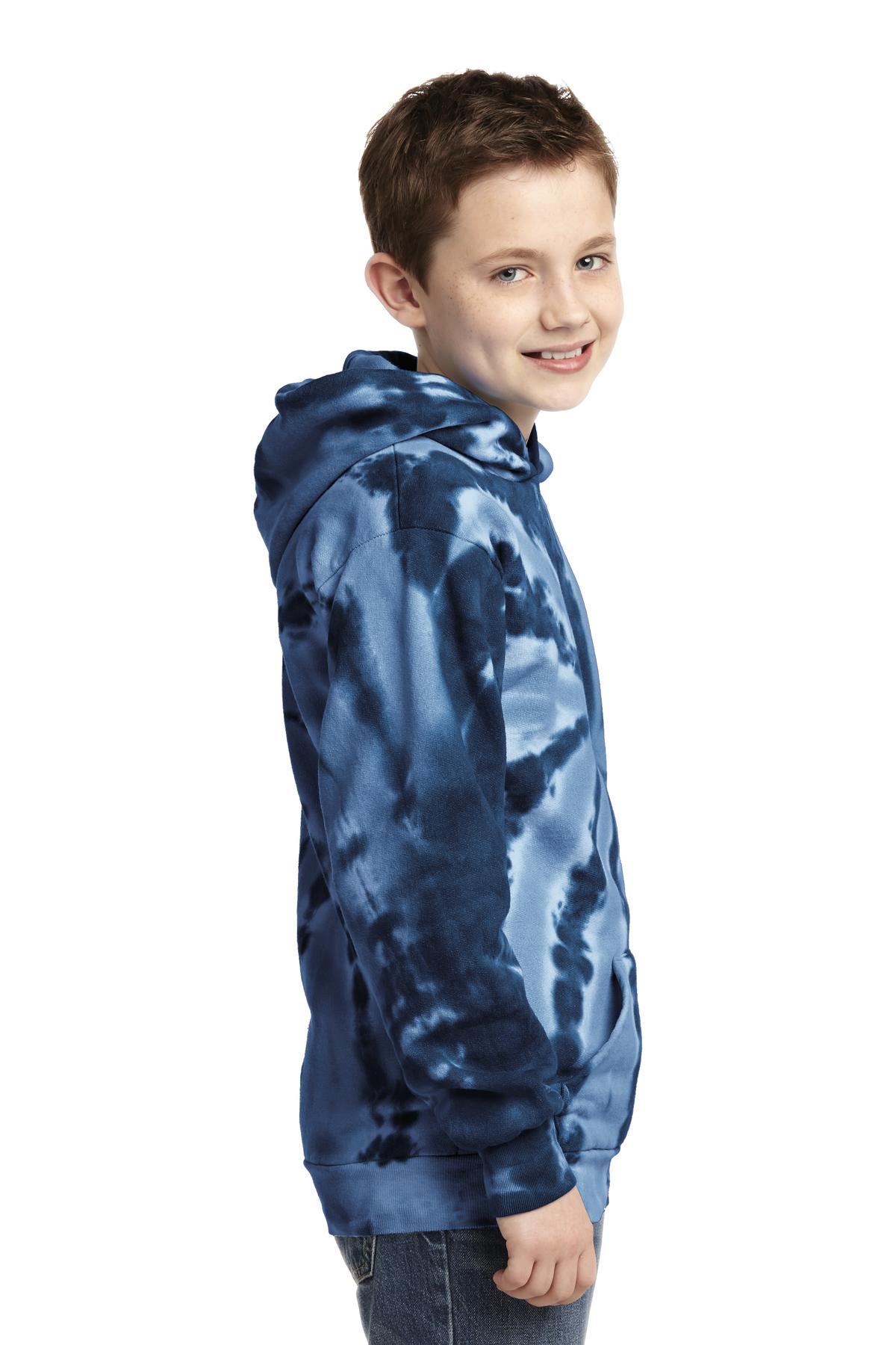 Port & Co Youth Tie-Dye Pullover Hooded Sweatshirt. PC146Y 65