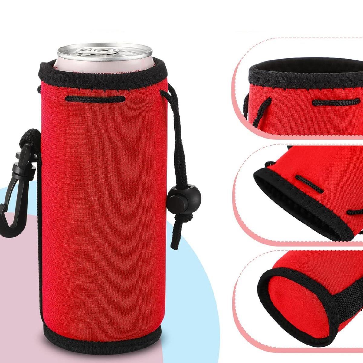 Neoprene Insulated Water Bottle Holder Sleeve with Clip 9