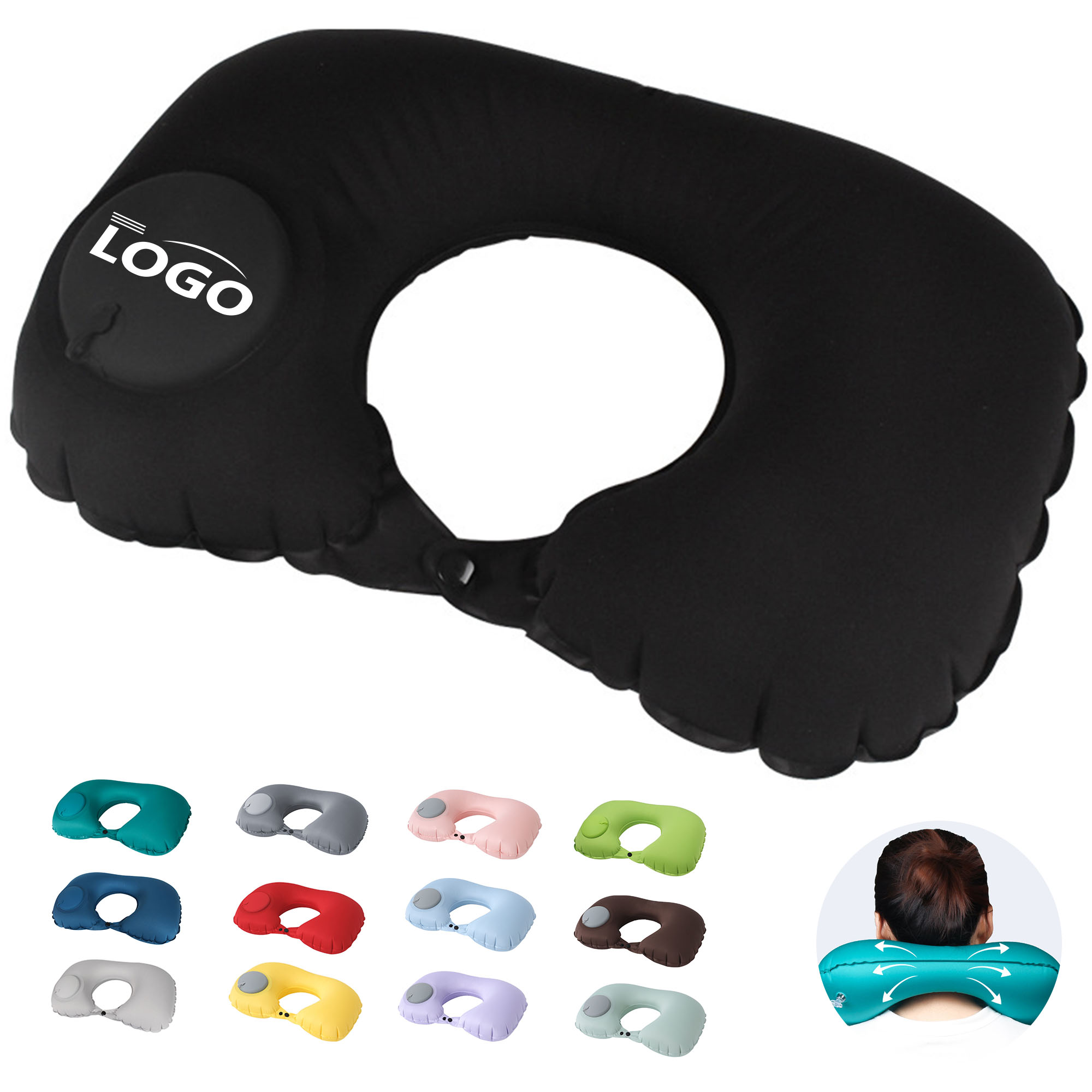 Inflatable U-Shaped Travel Pillow 1