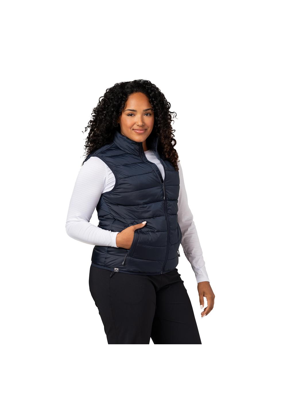 Storm Creek Women's Pacific Puffer 100 GSM Insulated Faux Down Packable Quilted Vest 22