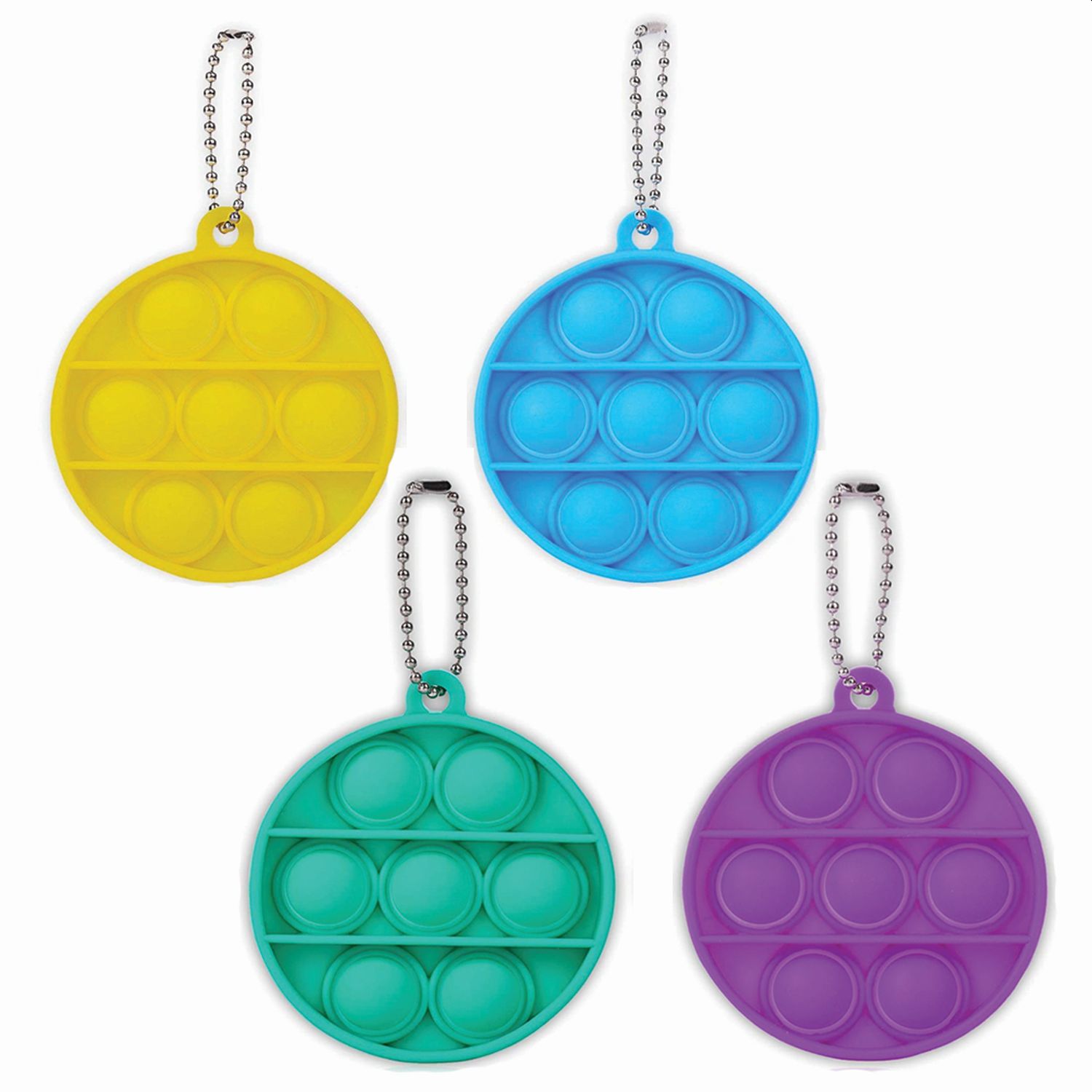 Fidget Popper Round Shaped Keychain 4