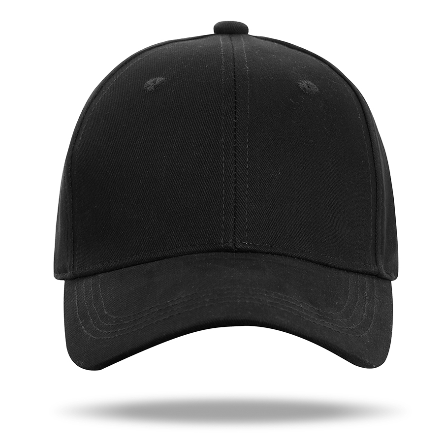 Stock Solid Color Cotton 6 Panel Cap, Double Buckle Back 10