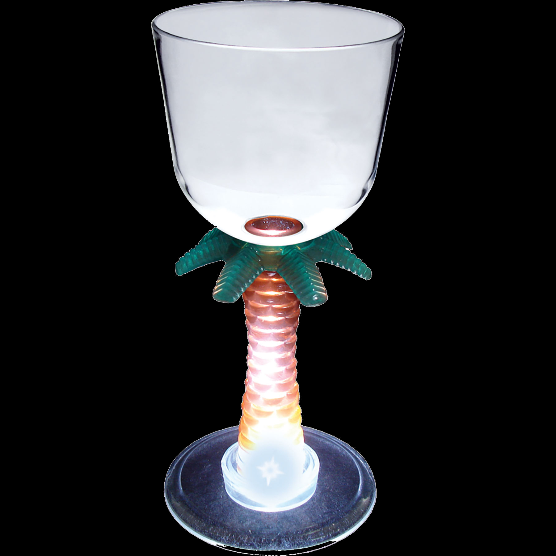 7oz Light Up Novelty Stem Plastic Wine Glass 3