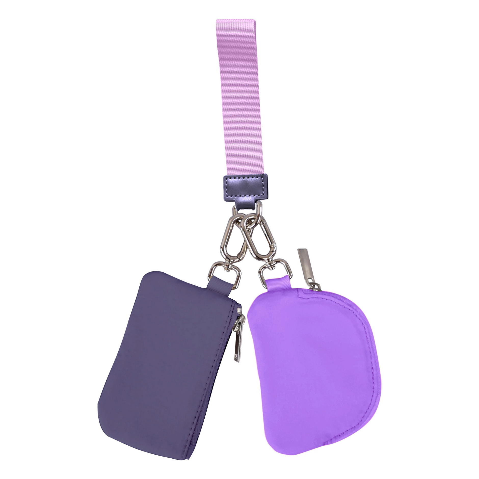 Dual Pouch Wristlet Keychain Wallet 9