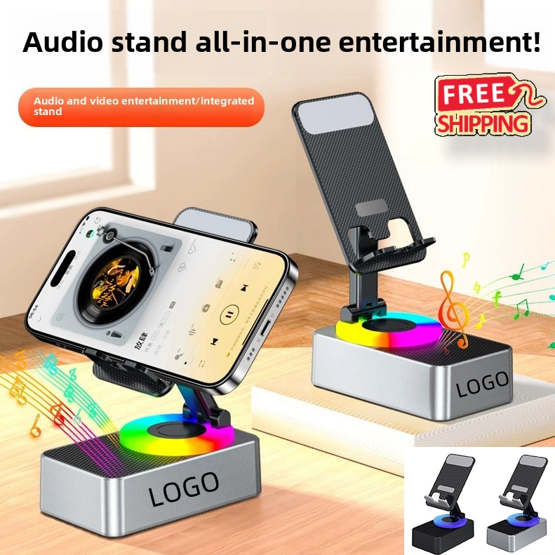 Foldable Bluetooth Speaker Phone Stand with Wireless Charging 2