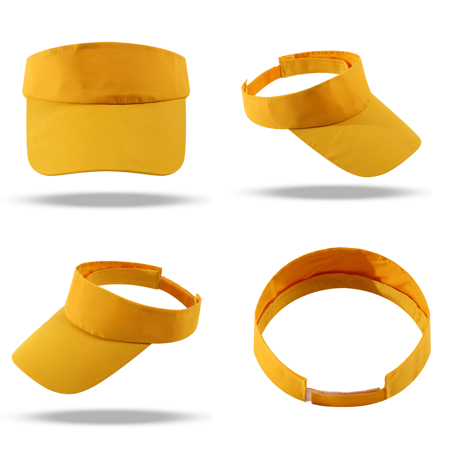 Stock Solid Color Poly Peach Skin Visor w/Velcro Back Fastener 4
