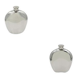 6oz Round Pentagon Stainless Steel Flask With Tightly Sealed Cap, custom water bottle with logo imprint 6