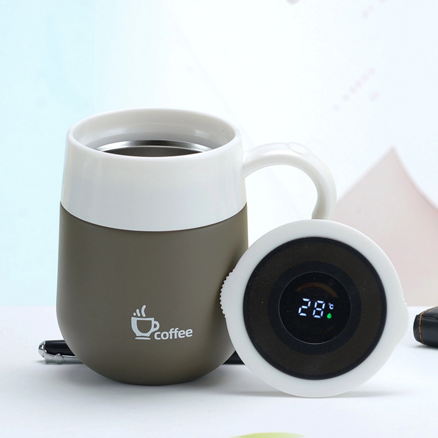 16 Oz. Intelligent Display Temperature Vacuum Coffee Cup 8