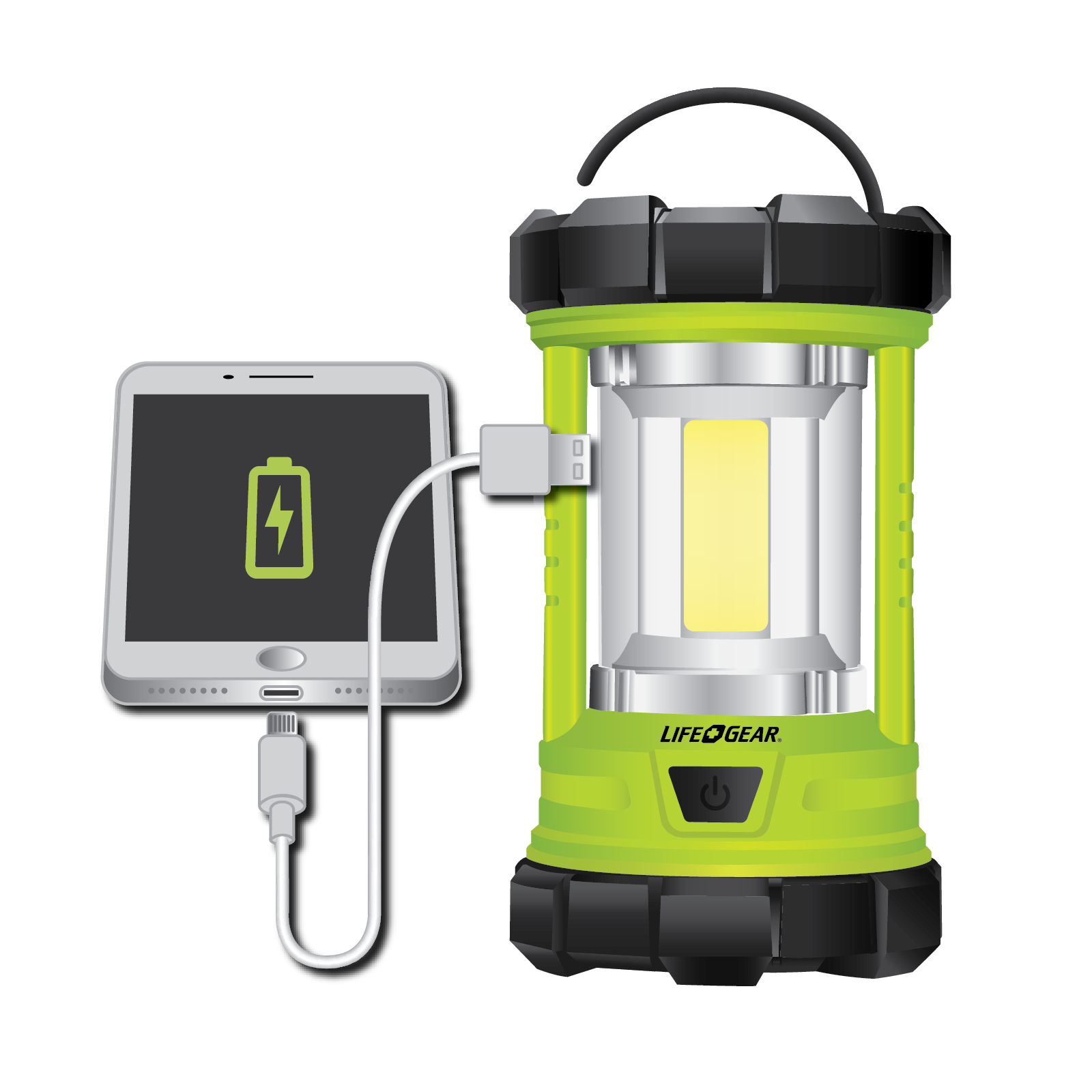 LifeGear USB rechargeable Lantern and Power Bank 4