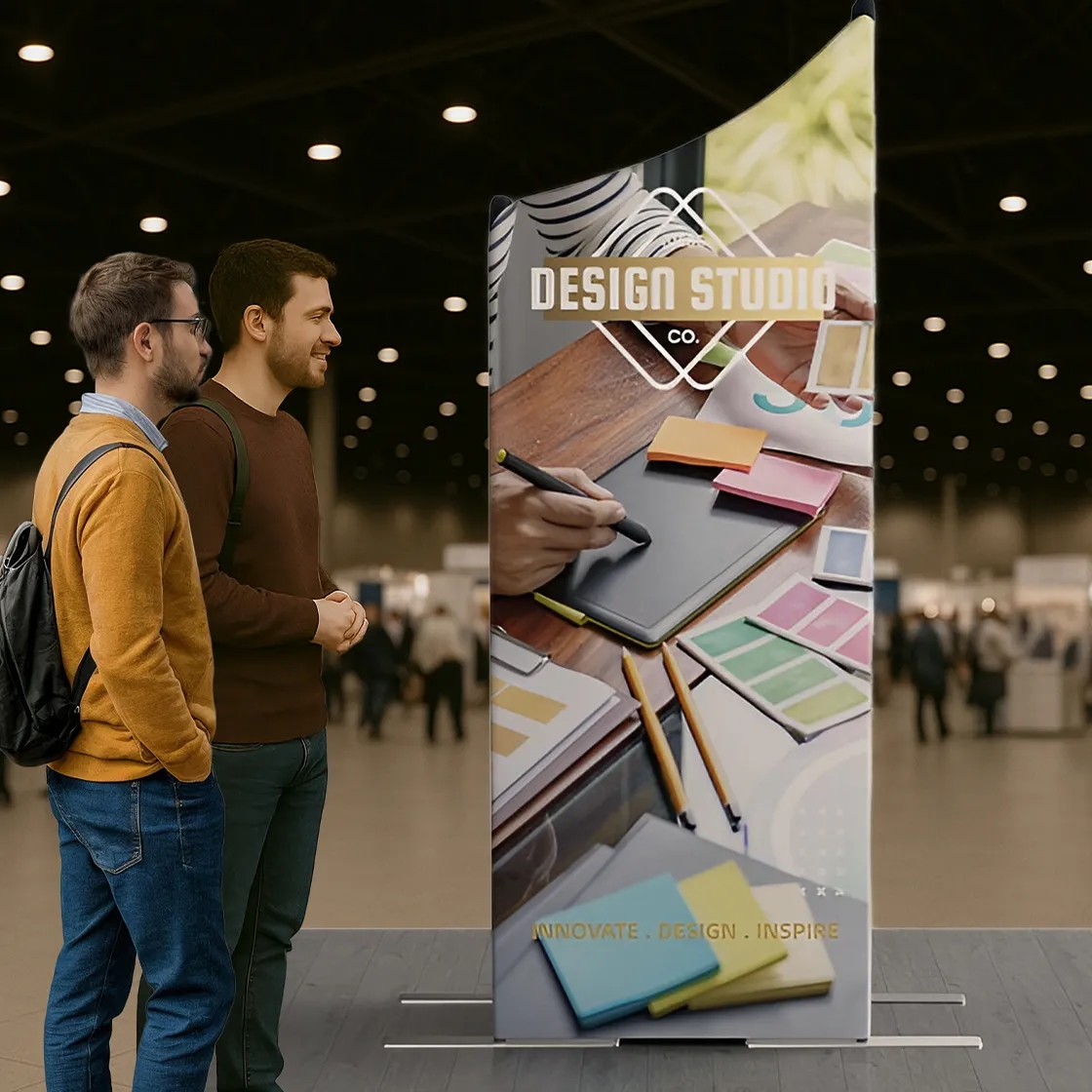 6.5ft Magnetic Fabric Display - 2 Sloped & Straight Banner 3