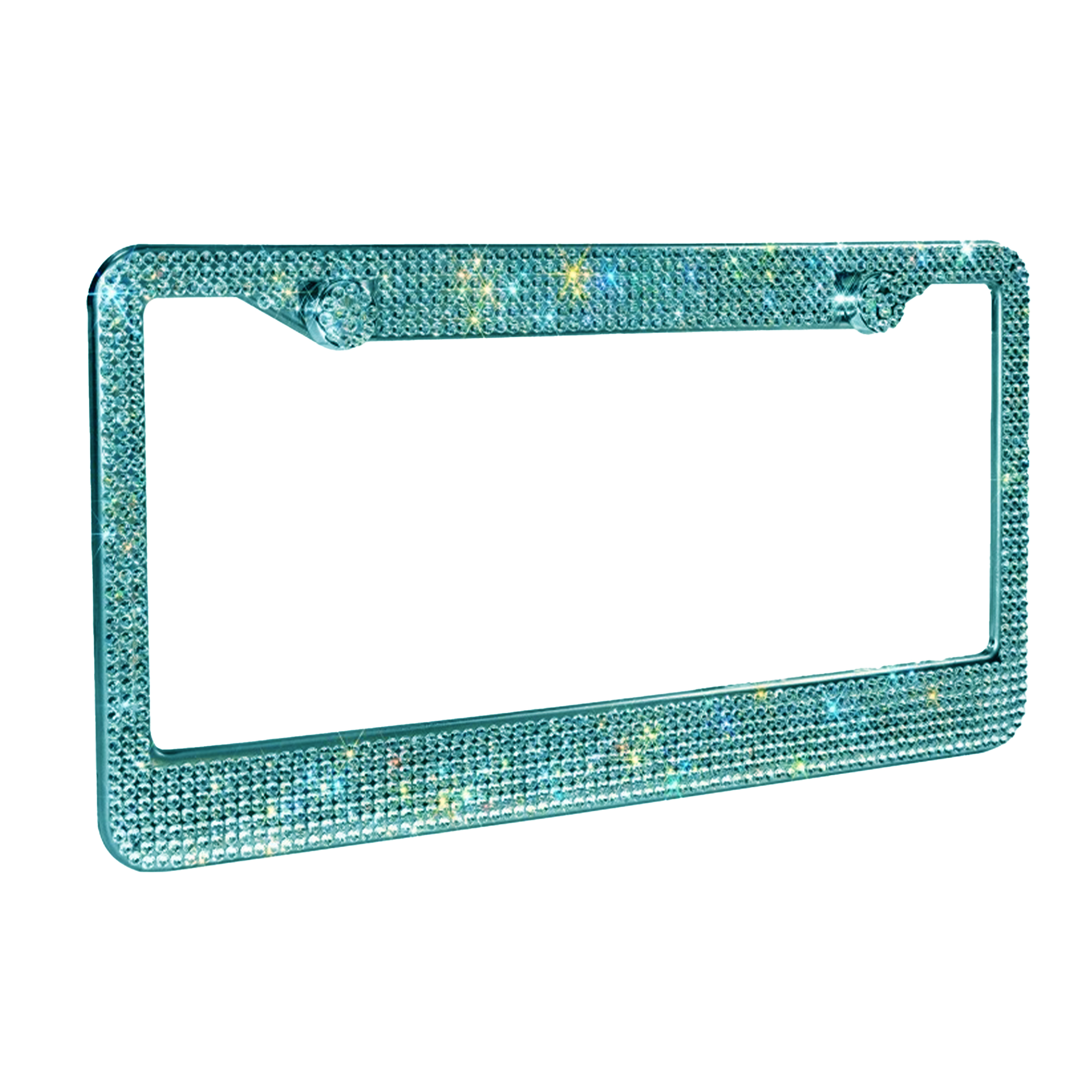 Stainless Steel Luxury Crystal License Plate Frames With Hardware 3