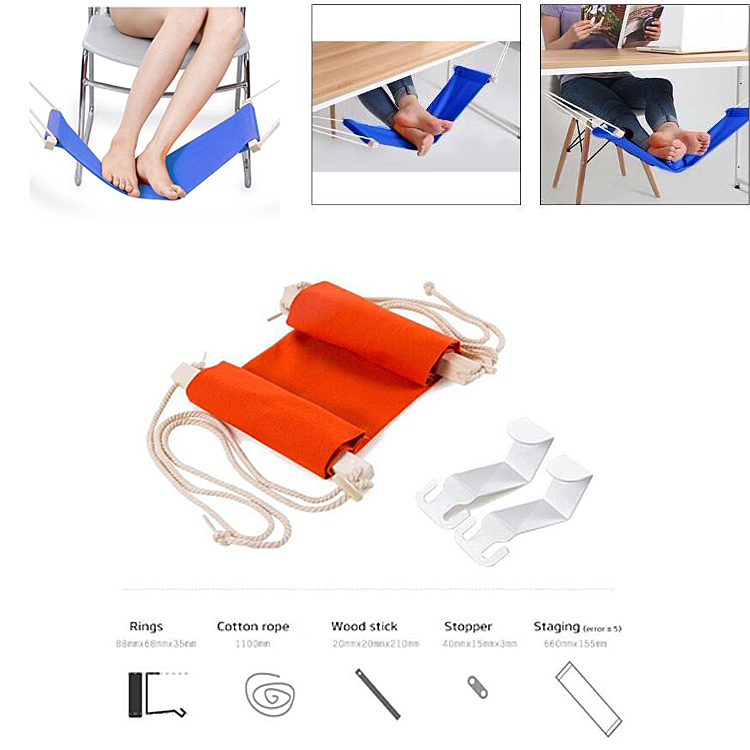 Portable Adjustable Office Foot Hammock 2
