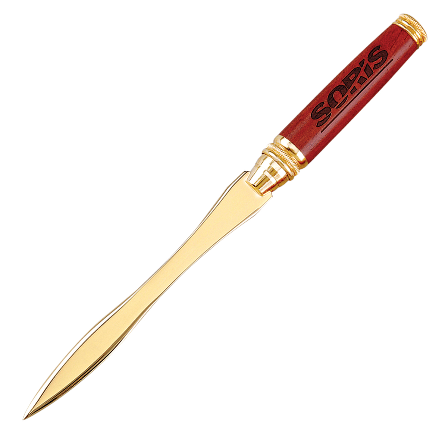 Terrific Timber-11 Wooden Letter Opener with Sunk-Relief Gold Trims 2