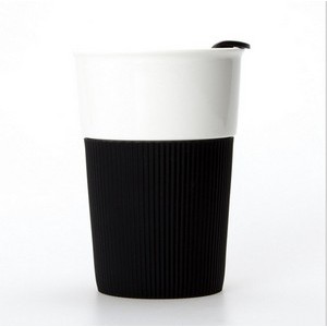 12oz Travel Ceramic Coffee Mug with Silicone Sleeve 11
