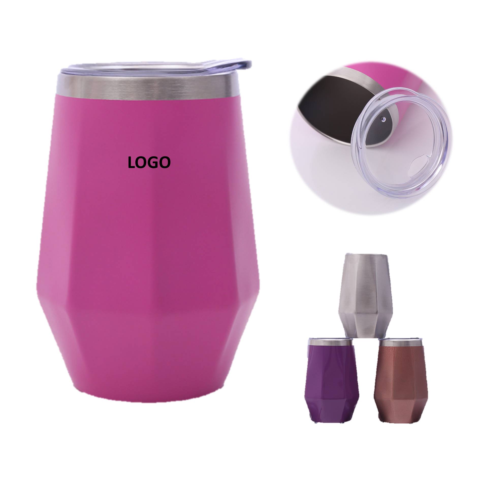 Creative 12 Oz. Portable Diamond Shape Tumbler 2