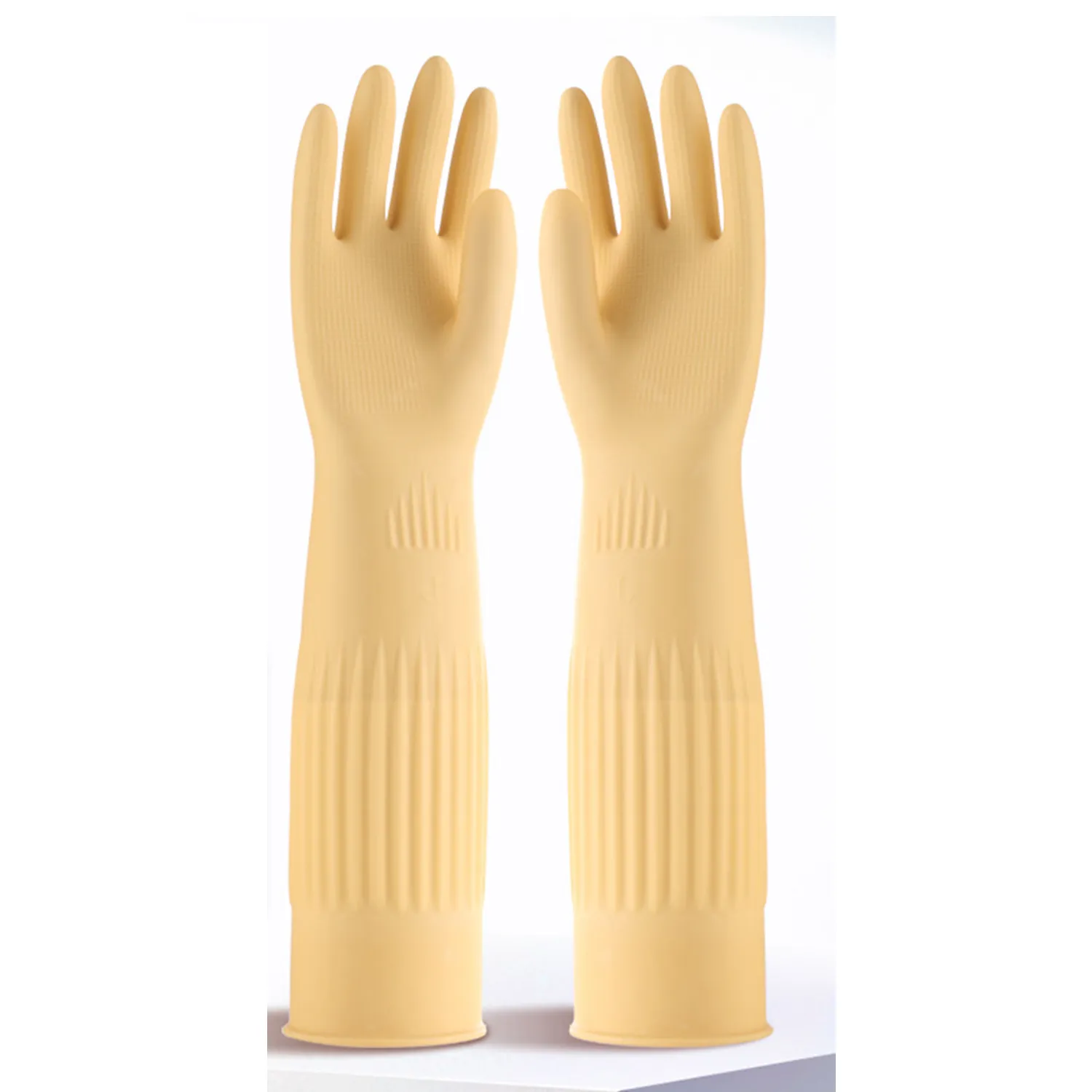 Extended Rubber Flocking Gloves 7