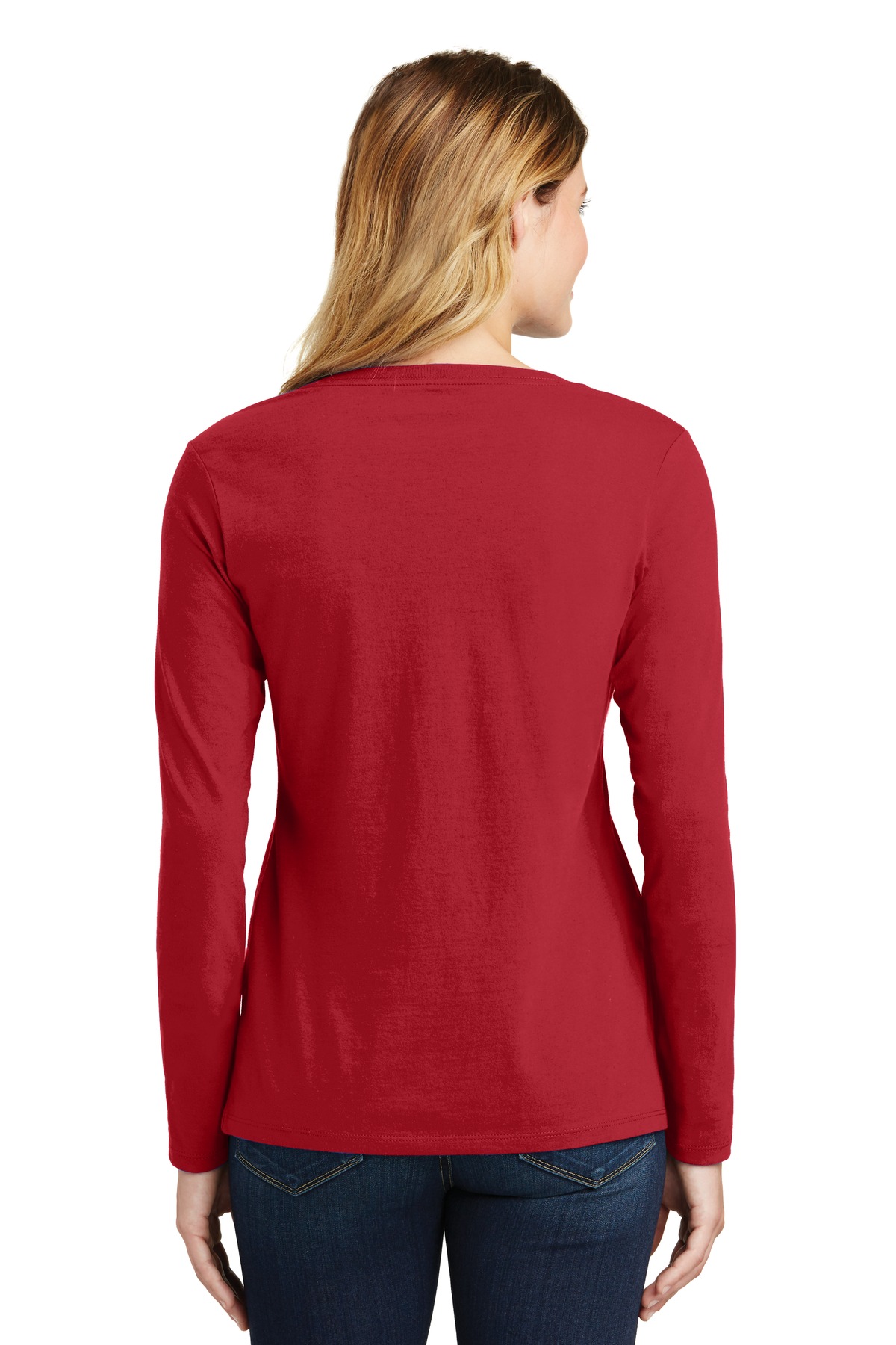 Port & Co Women's Long Sleeve Fan Favorite V-Neck Tee. LPC450VLS 7