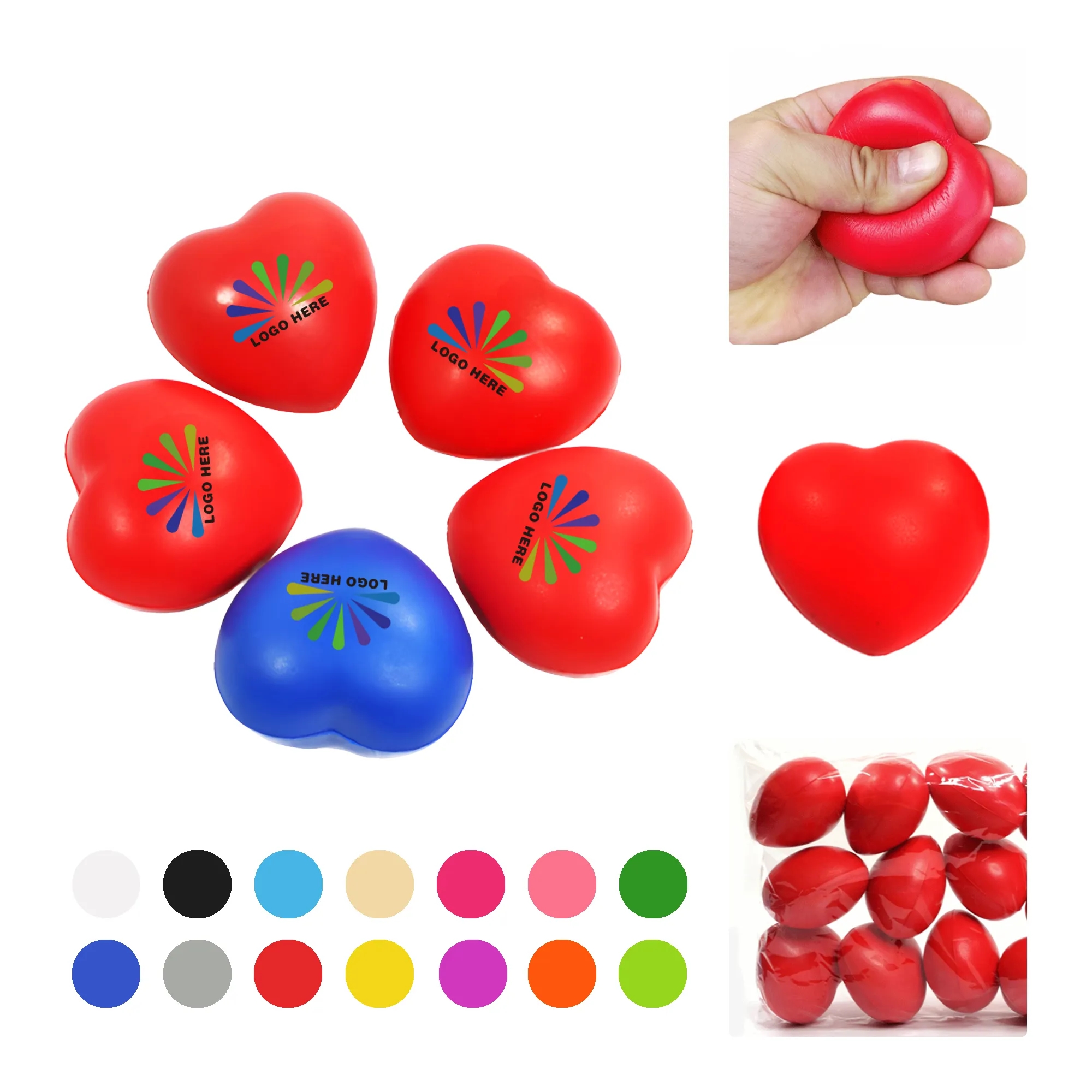 MOQ50 Heart Shape Stress Reliever