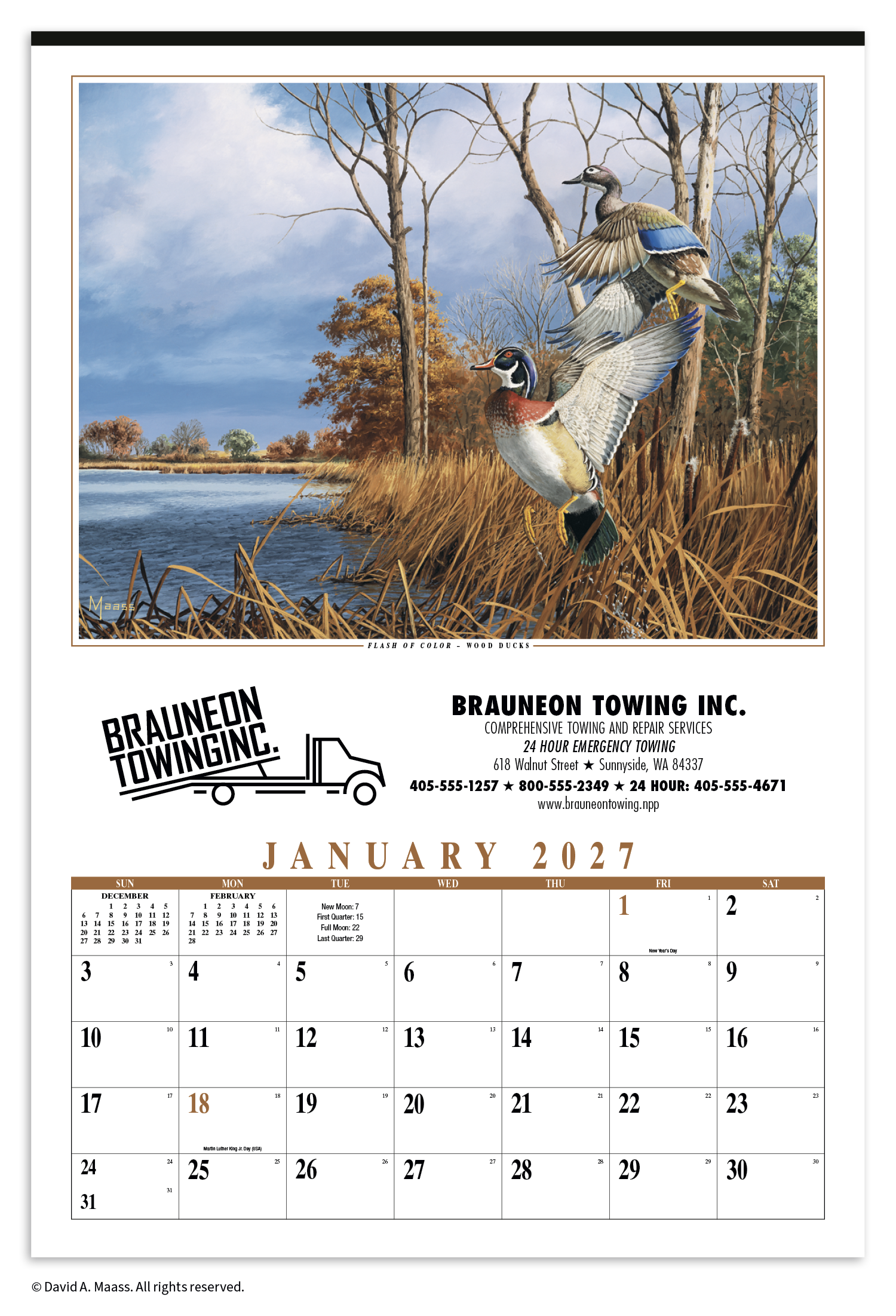 HotLine® Products Maass Wildfowl® Executive Calendar 3
