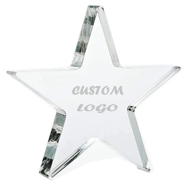 Colored Crystal Star Paperweight 2
