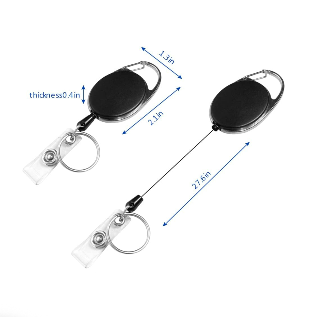 Custom Retractable Badge Reel Keychain Holders 8