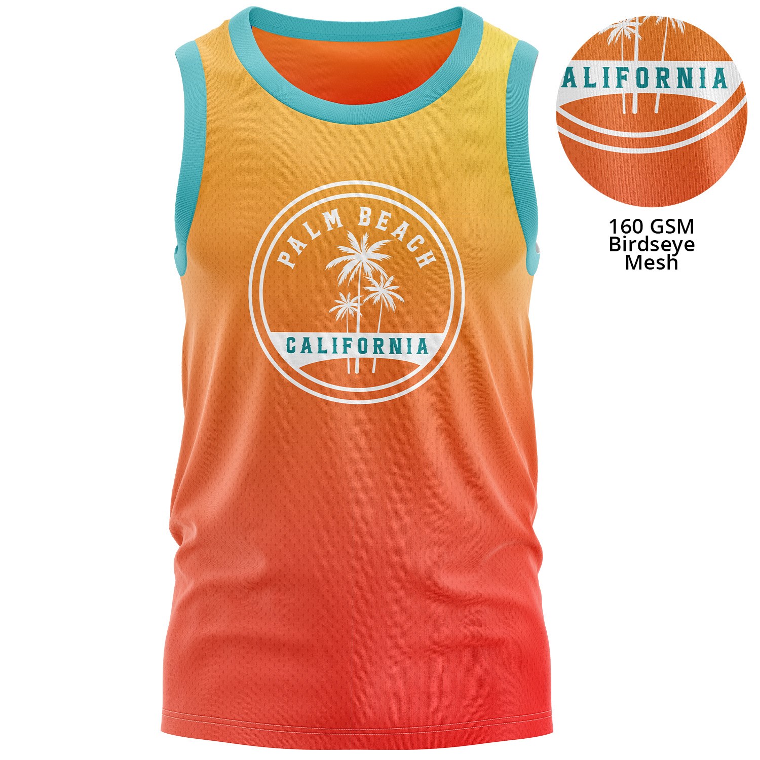 Youth 160 GSM Birdseye Mesh Sleeveless Breathable Tank Top 4