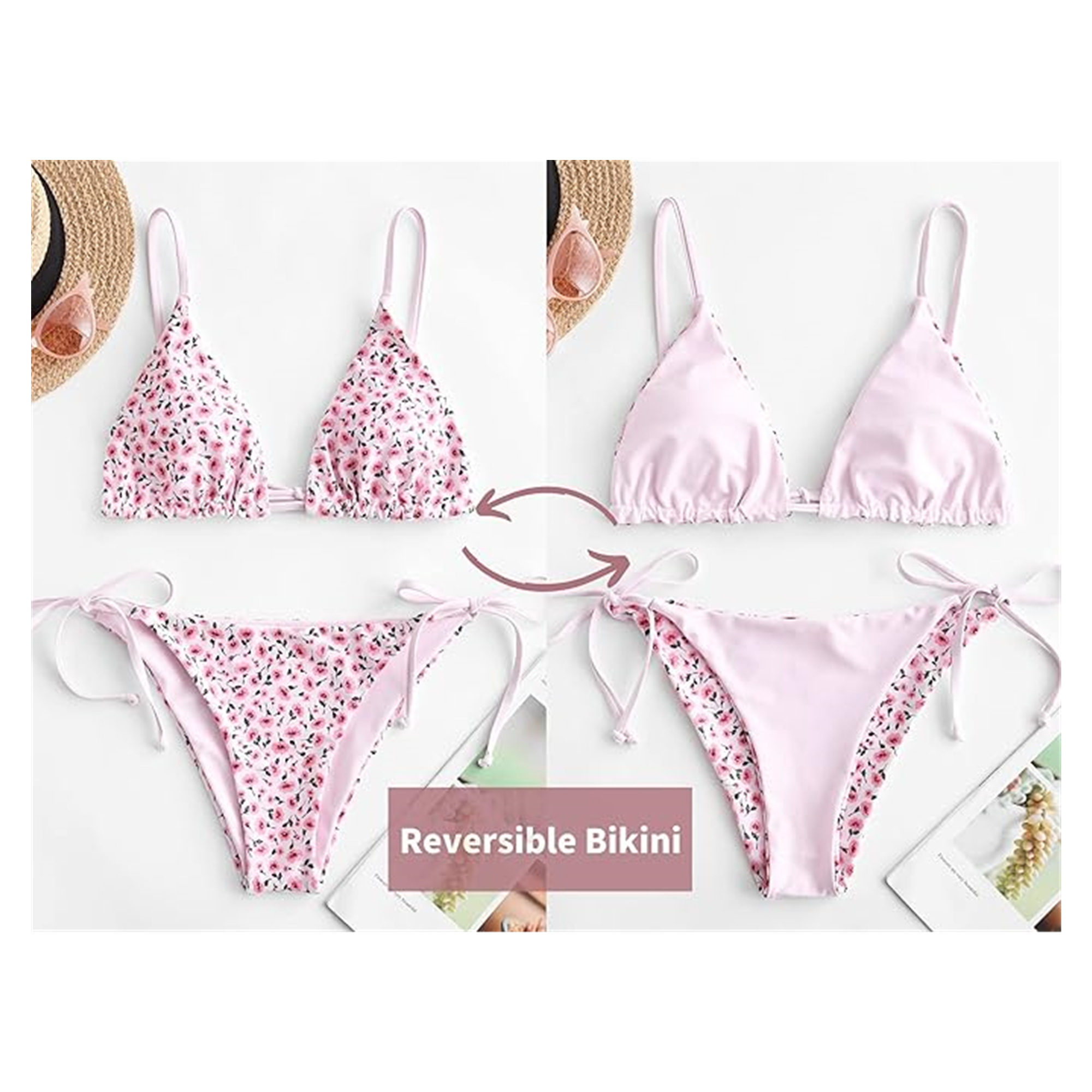 Women's Floral String Bikini Set 3