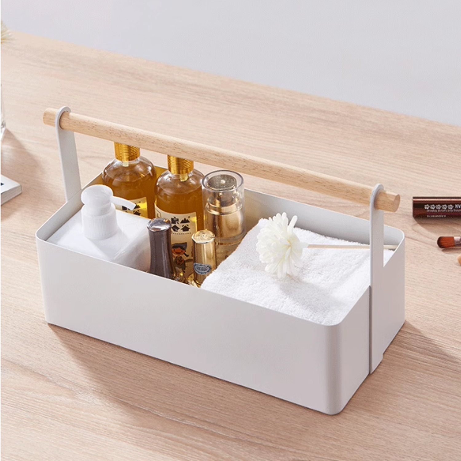 Stainless Steel Storage Box with Wooden Handle 7