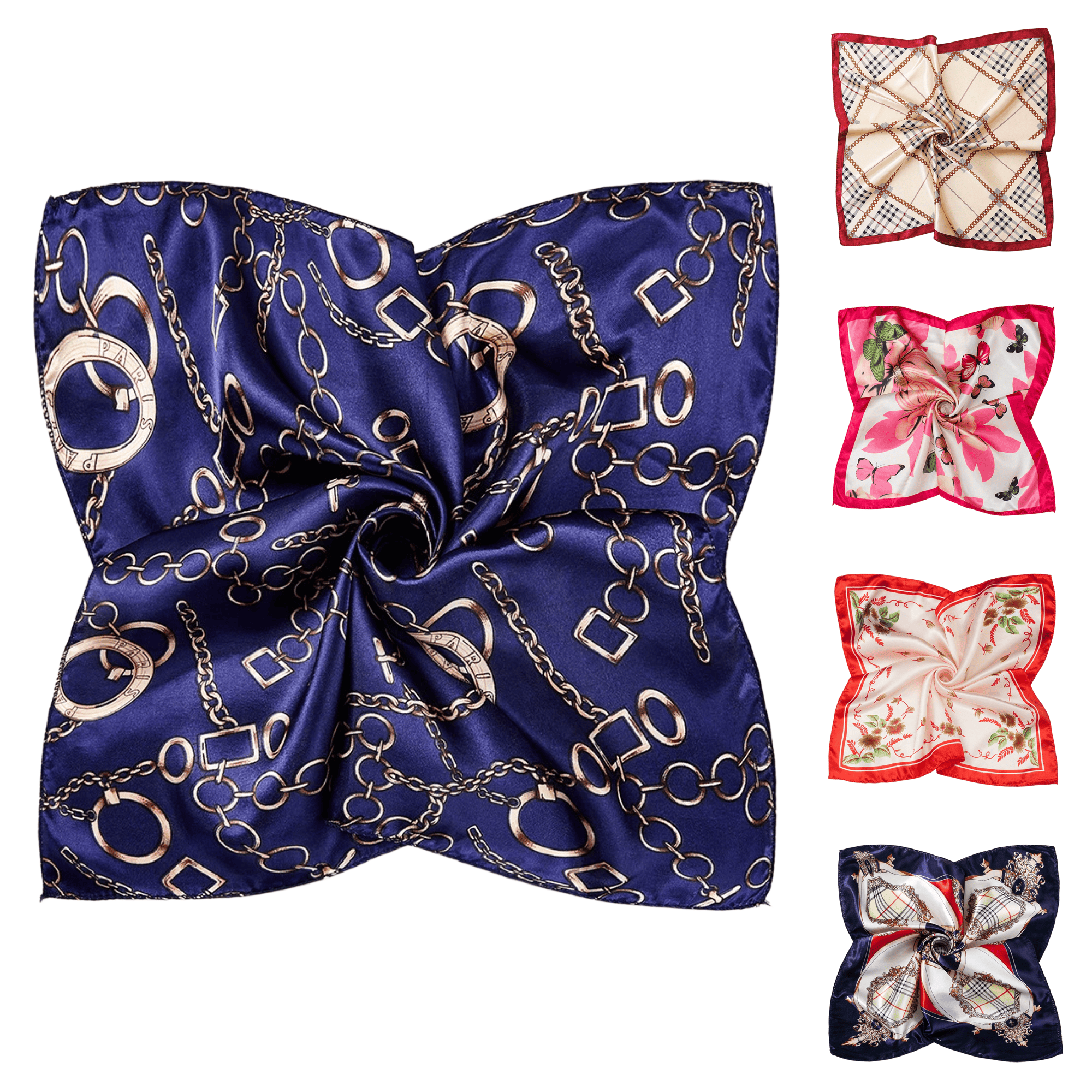 Custom Imitation Silk Fashion Square Scarf 2