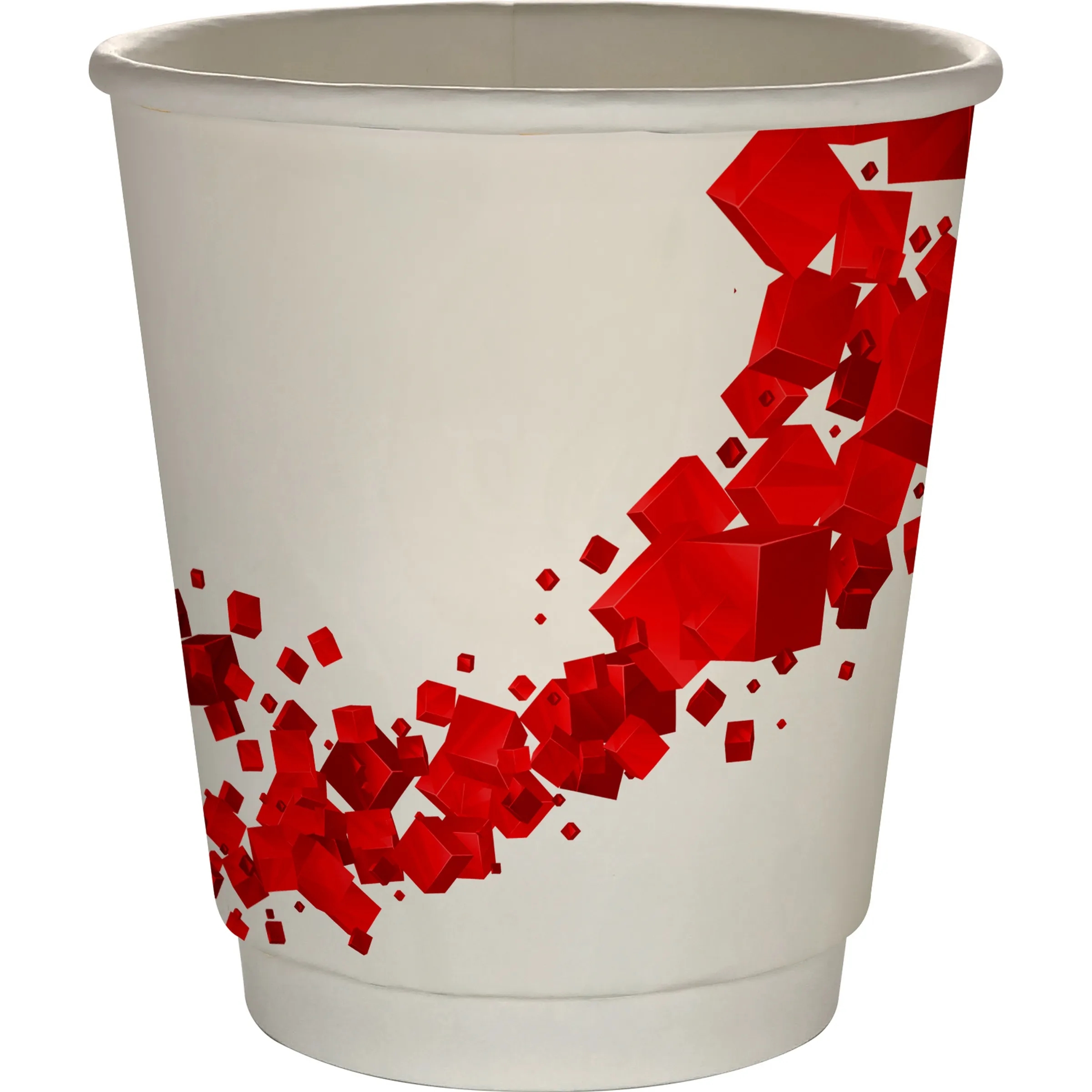 10 oz Full Color Floating Cubes Insulated Paper Cup 4