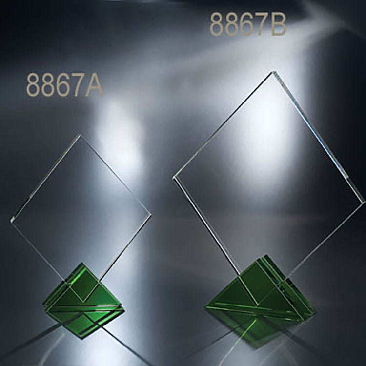 EMERALD SQUARE OPTIC CRYSTAL (LARGE) 2