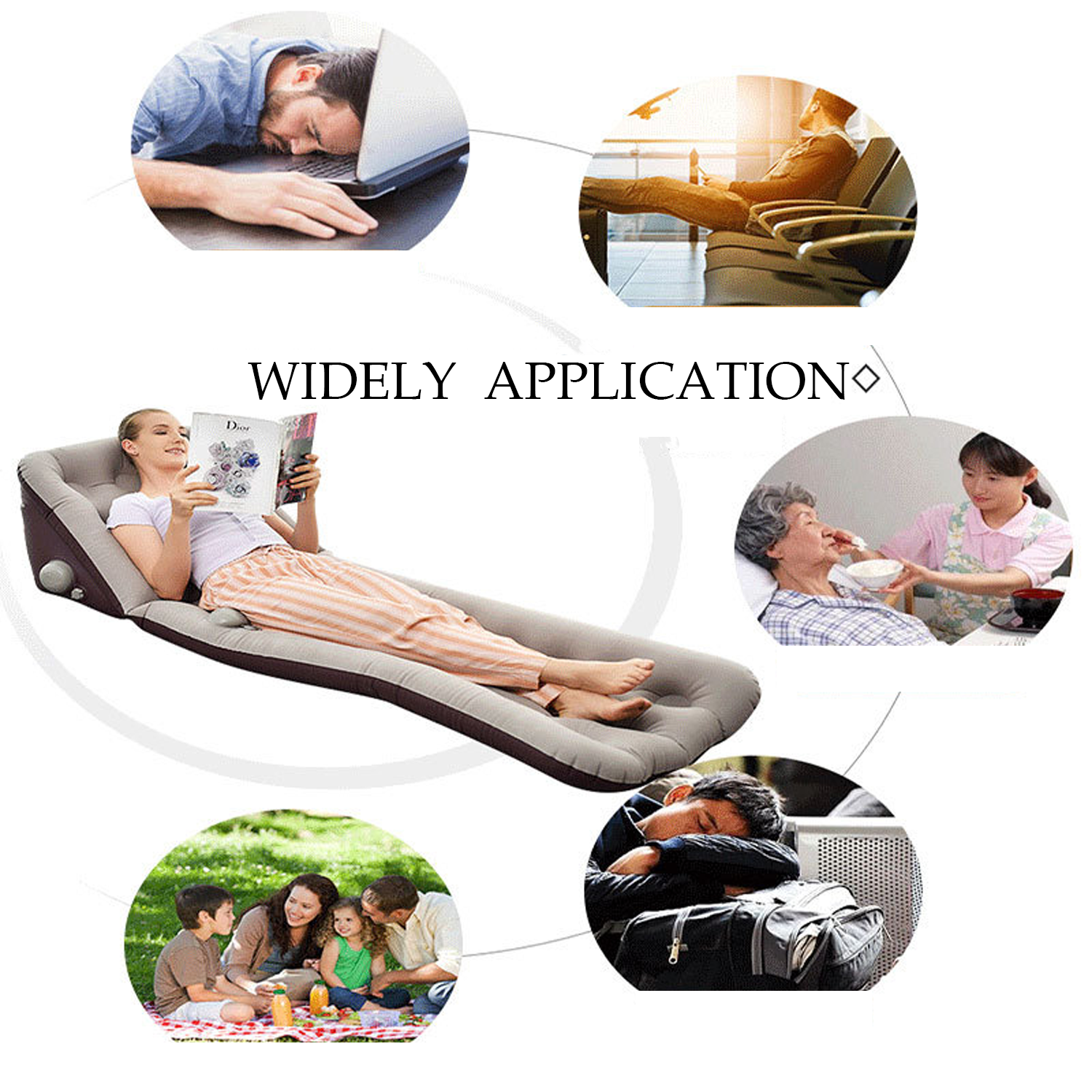 Adjustable inflatable camping sofa cushion 9