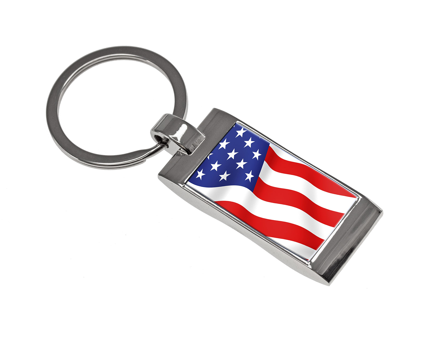 American Flag Key Tag