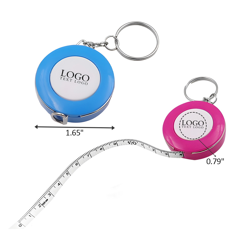 Retractable Plastic Round Tape Measure Keychain 7