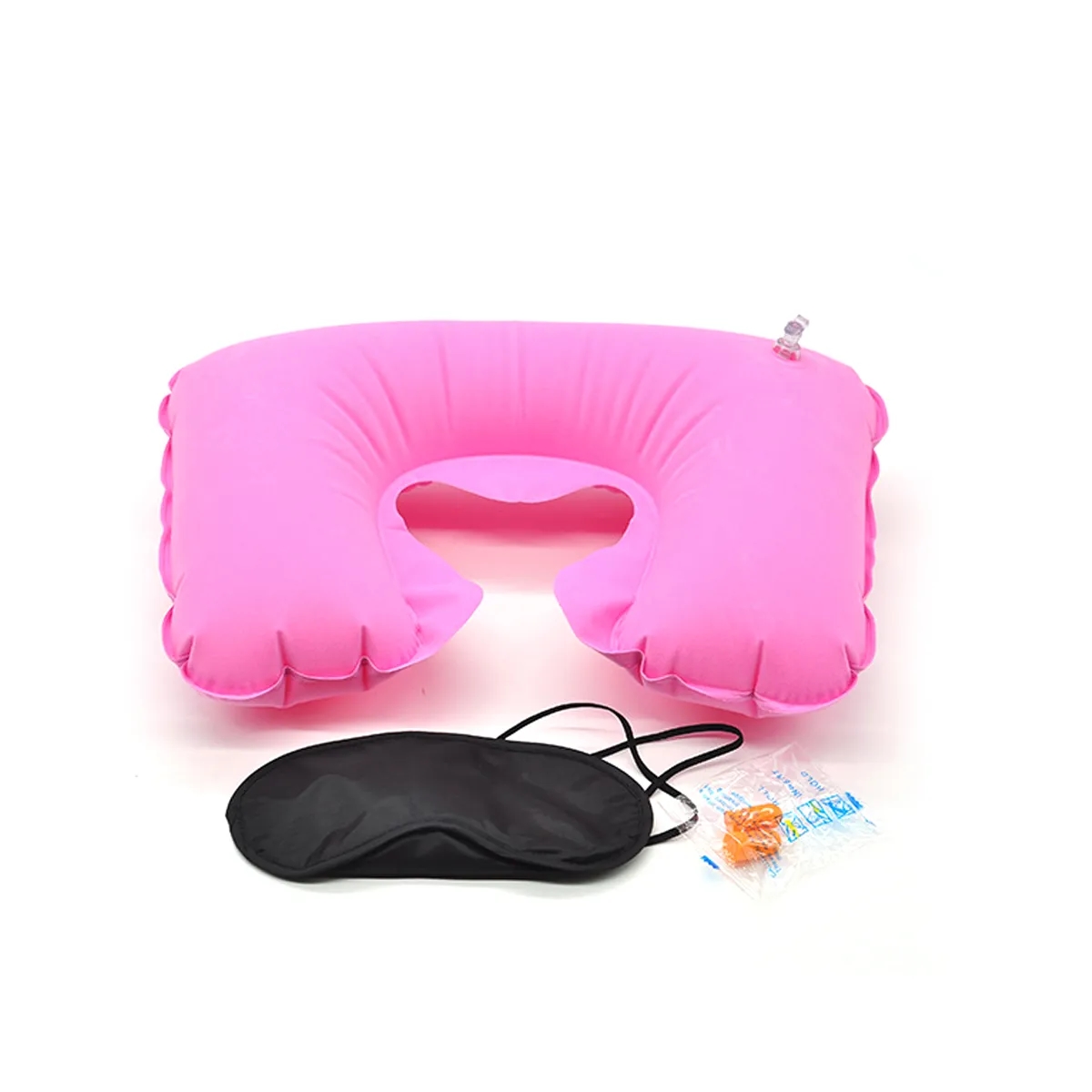 Travel Pillow Kit W/Ear Plugs & Eye Mask 3