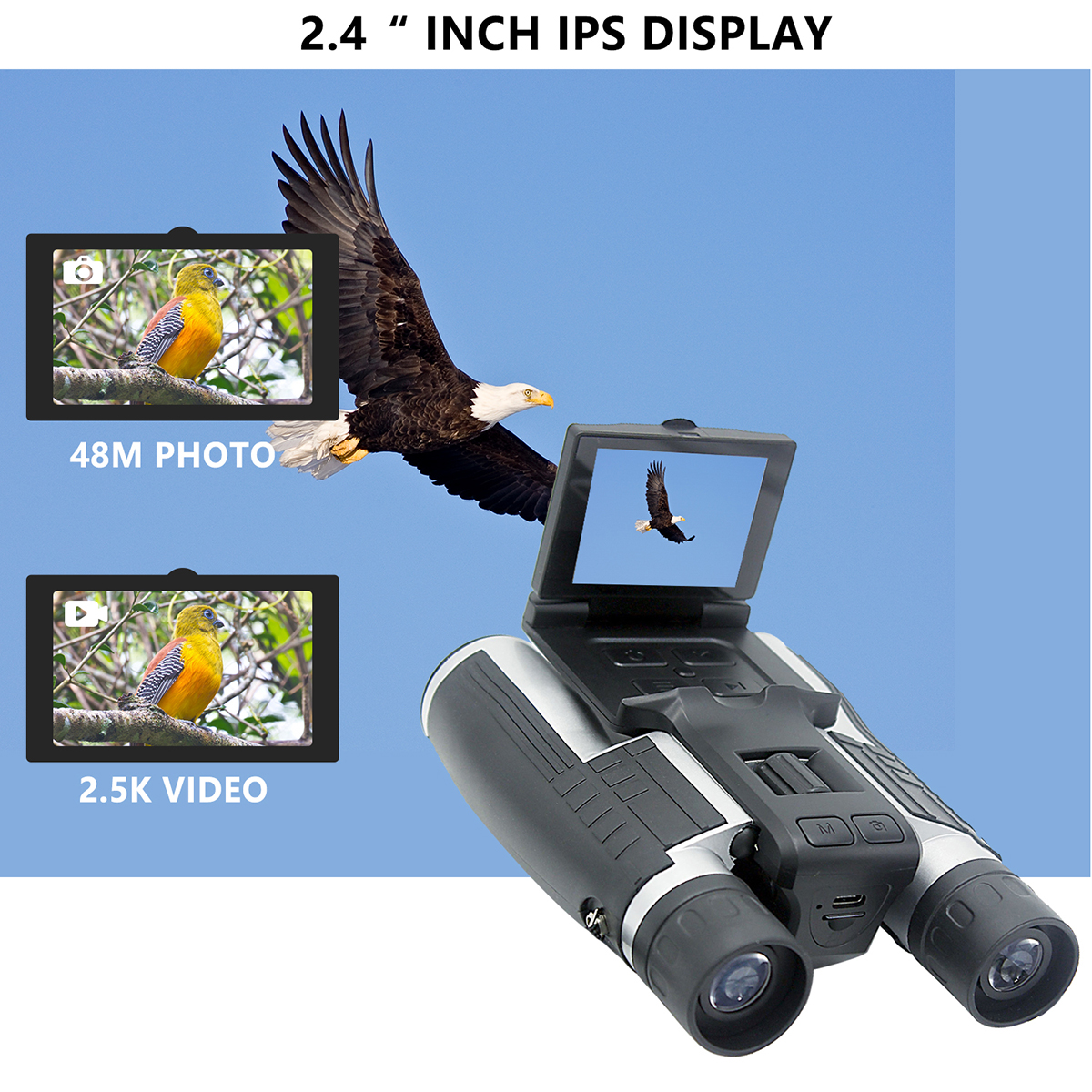 Digital Camera Binoculars with HD Video Recording, 2" LCD Screen 5
