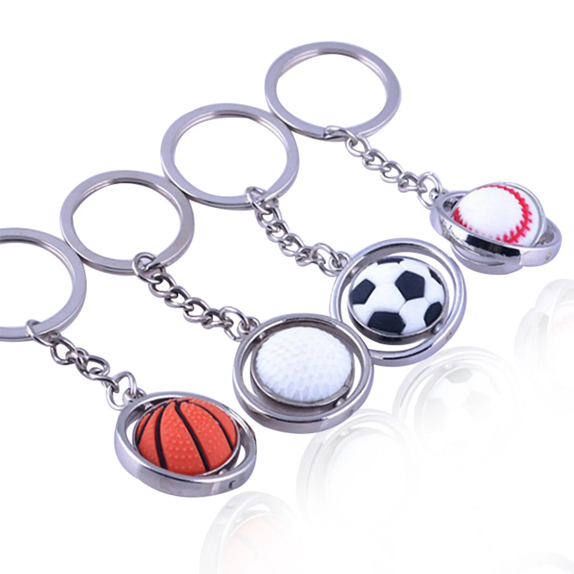 Basketball Football Rugby Keychains Promotional Logo printed 1