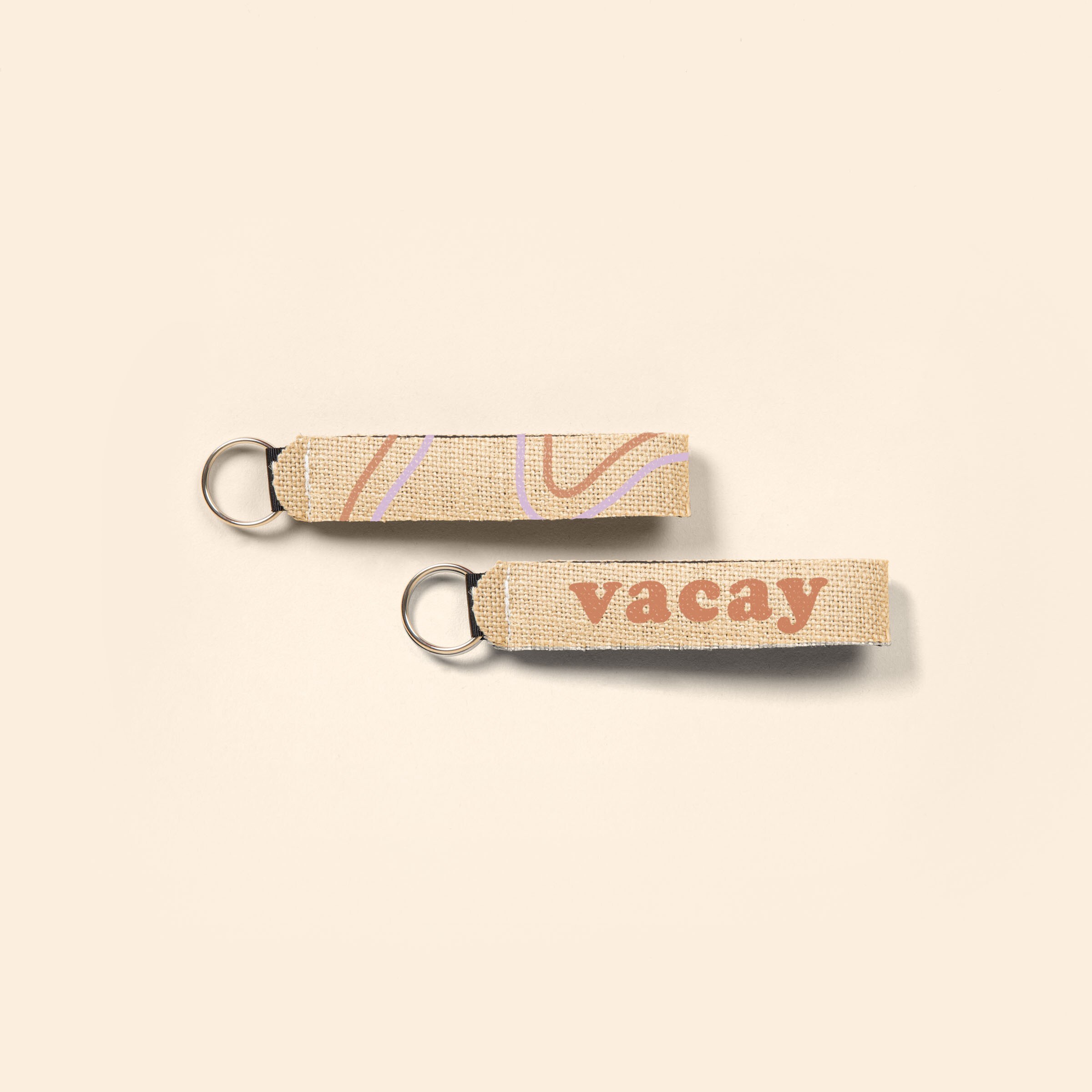 BURLAP NEOPRENE - WRIST STRAP KEY HOLDER