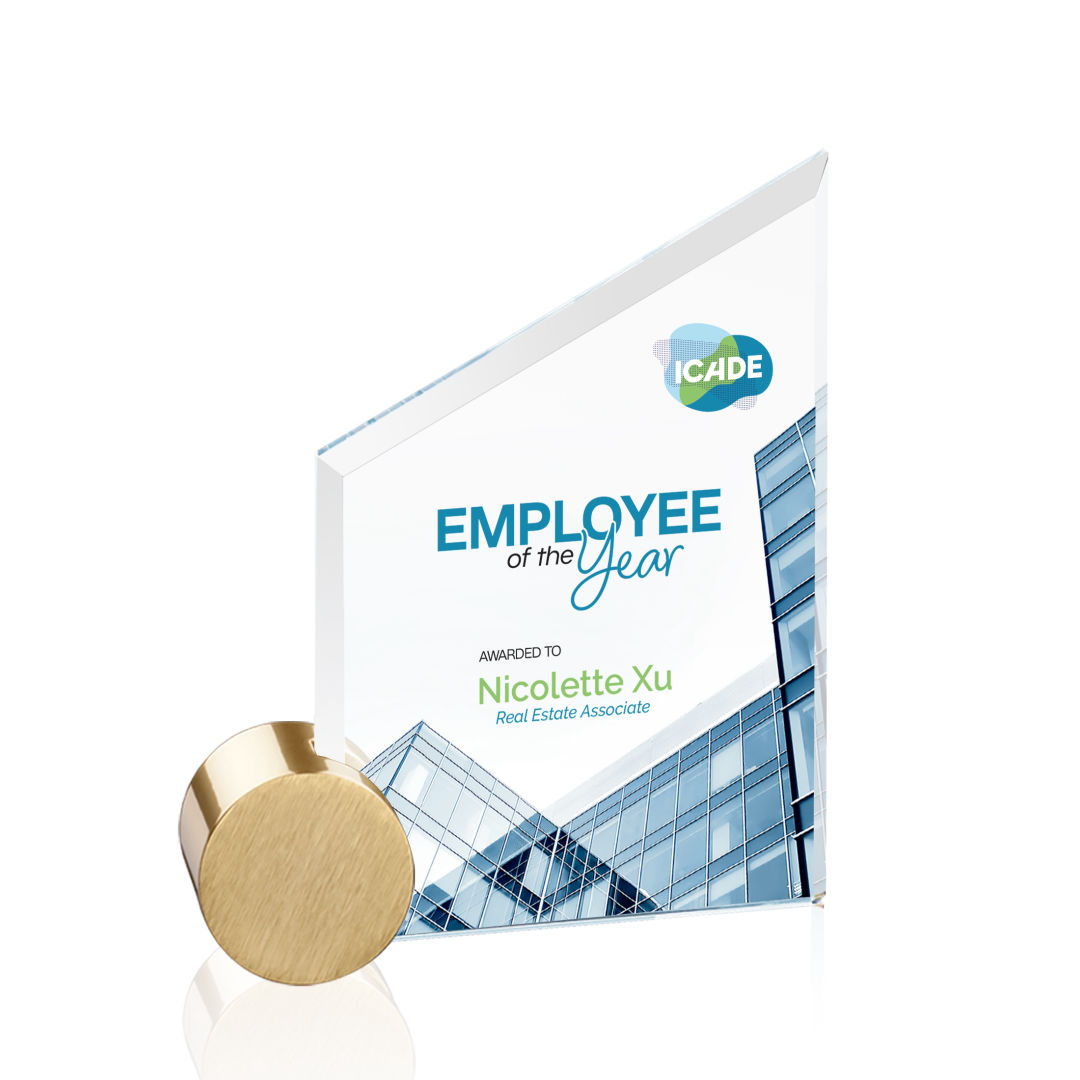 Cooper VividPrint™ Award - Starfire/Gold Circle 5