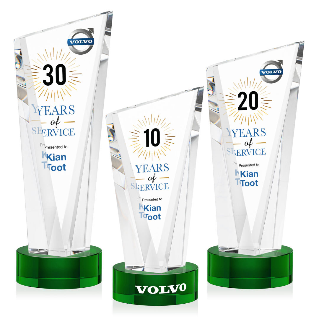 Plymouth VividPrint™ Award on Stanrich Base - Green 4