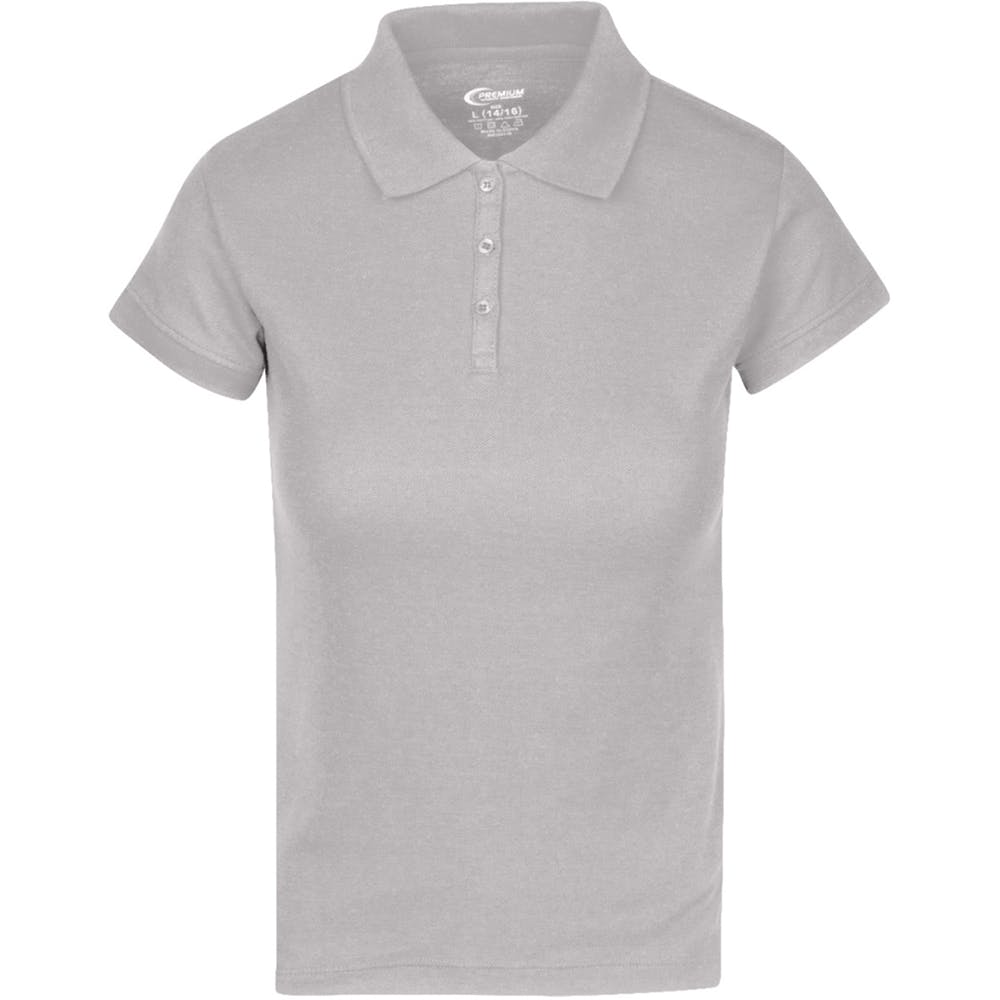 Juniors' Polo Uniform Shirts - Gray Size 2XL 2
