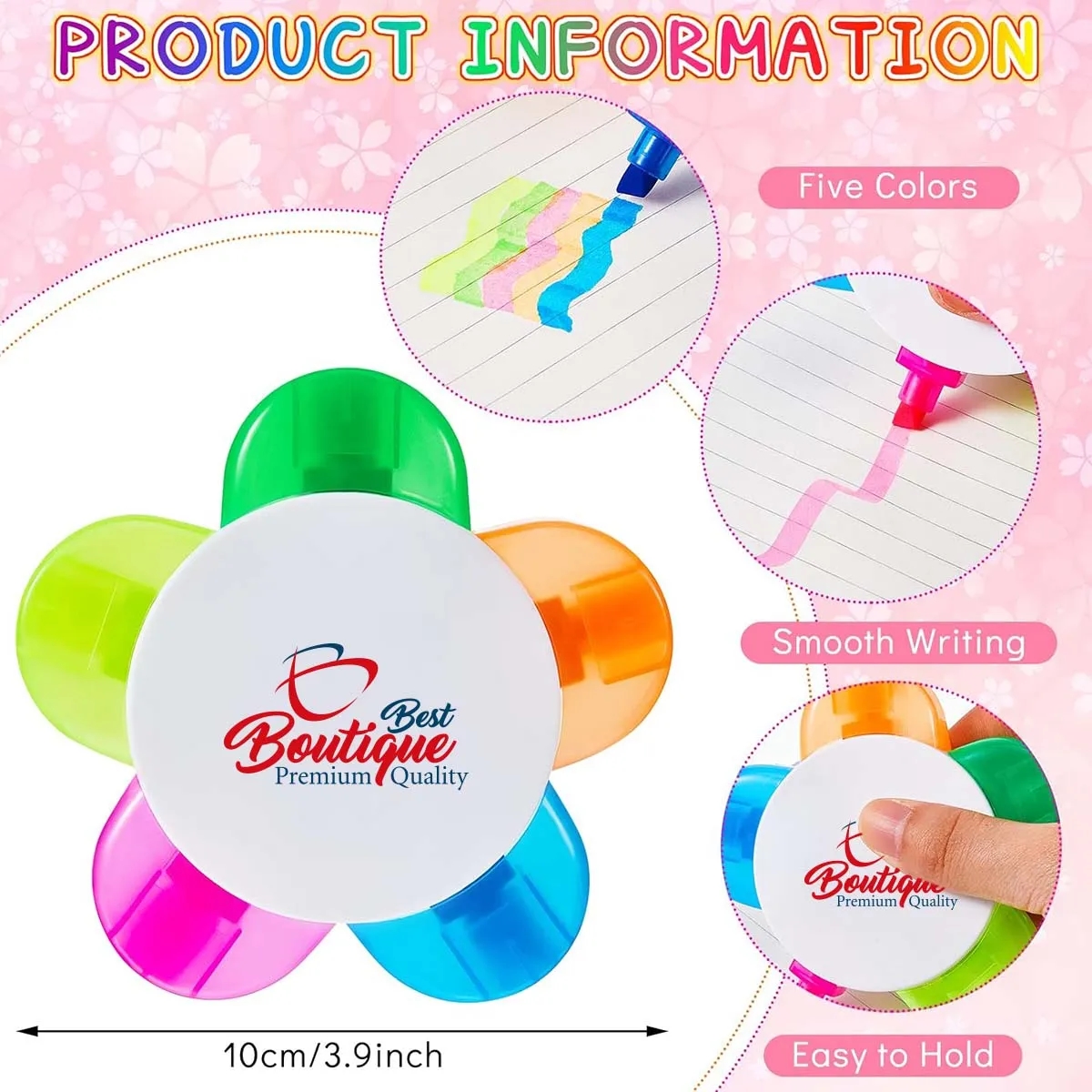 5-In-1  Flower Shape Watercolor Highlighters 3