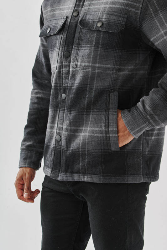 Stormtech Men's Highland Sherpa Lined Plaid Jacket 16