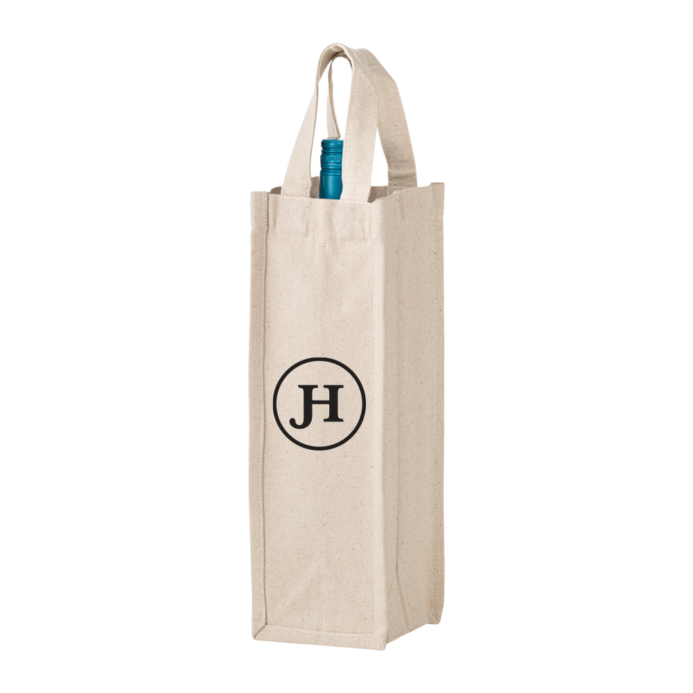 1-Bottle Heavy Cotton Canvas Tote 1