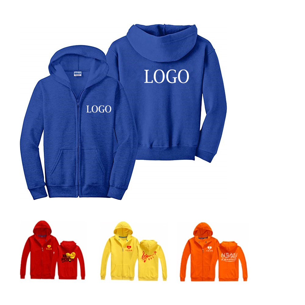 Custom Zip Up Hoodie, custom hoodie or sweatshirt with logo imprint 3
