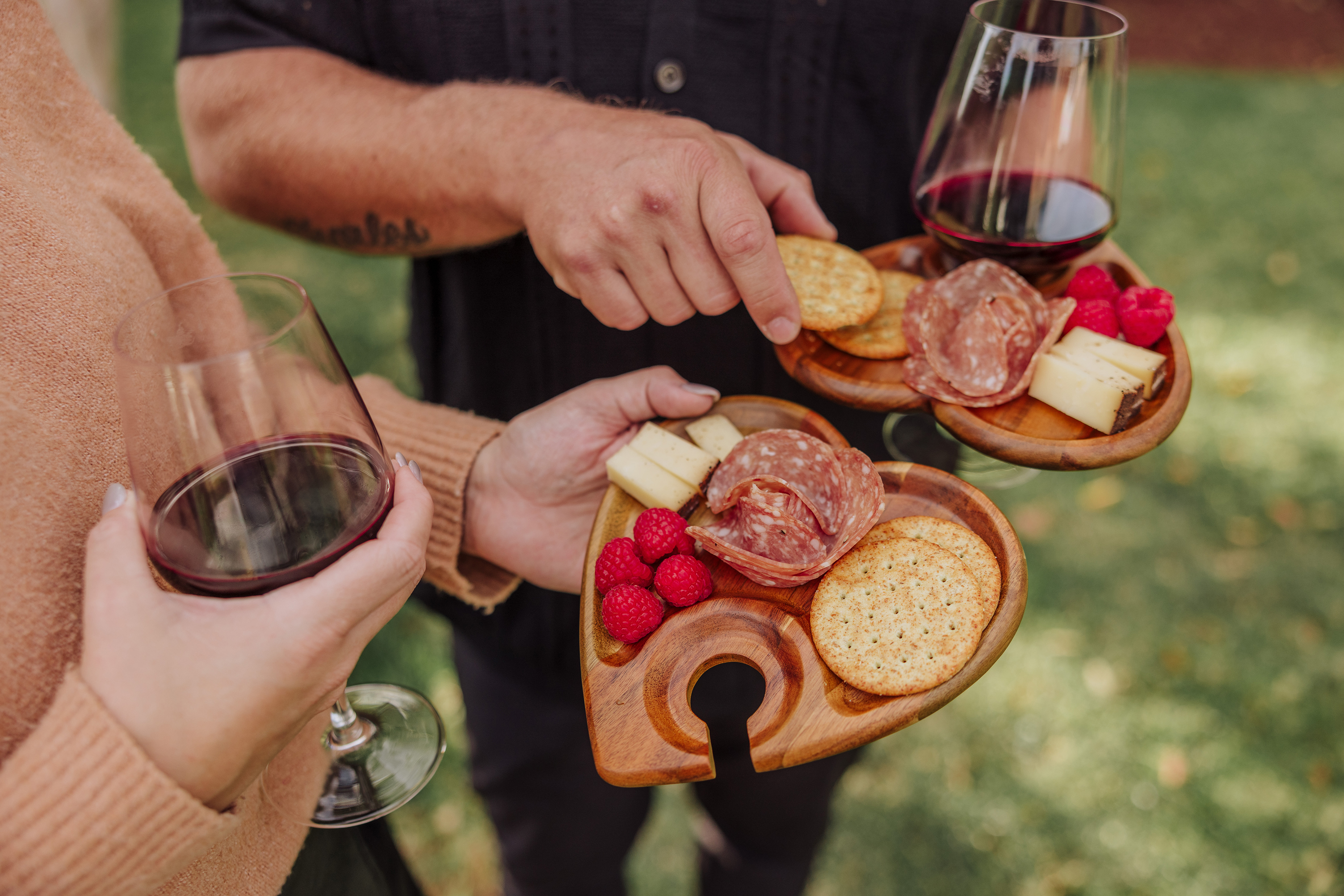Heart Shaped Wine Appetizer Plate Set of 4 3